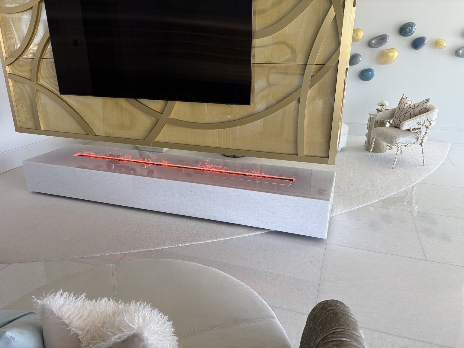 Contemporary fireplace surround